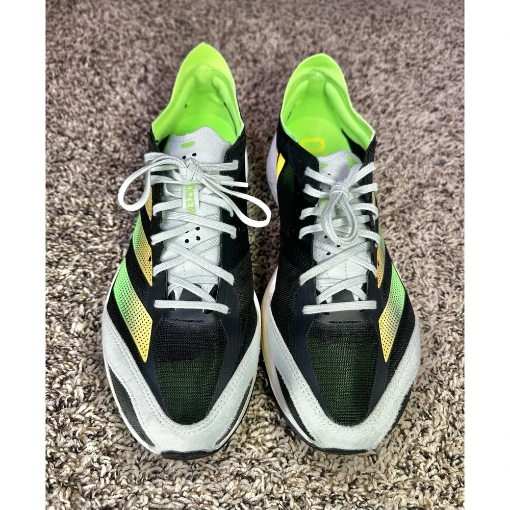 Adidas Adizero Adios 7 Black Yellow Solar Green 2022 Shoes GY8409 Men's Size 9